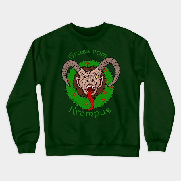 Gruss Vom Krampus Crewneck Sweatshirt by HonuHoney